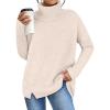 imageANRABESS Womens Oversized Sweater Turtleneck Long Sleeve Casual Knit Tunic Pullover Sweaters Tops 2025 Fall Winter OutfitsAlmond