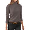 imageANRABESS Womens Turtleneck Long Sleeve Sweater Tops Casual Soft Knit Fit Lightweight Basic Pullover 2025 Fall Work OutfitsDark Taupe