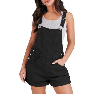 imageANRABESS Overalls for Women Denim Shorts Overalls 2025 Summer Casual Loose Fit Adjustable Rompers Jean jumpsuit Bib ShortallsBlack