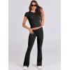 imageANRABESS Lounge Sets for Women 2 Piece Foldover Yoga Flare Leggings Pants Crop Tops Casual Y2K Outfits Matching Tracksuit SetBlack