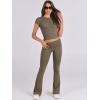 imageANRABESS Lounge Sets for Women 2 Piece Foldover Yoga Flare Leggings Pants Crop Tops Casual Y2K Outfits Matching Tracksuit SetCoffee Grey