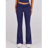 imageANRABESS Lounge Sets for Women 2 Piece Foldover Yoga Flare Leggings Pants Crop Tops Casual Y2K Outfits Matching Tracksuit SetNavy Blue