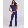 imageANRABESS Lounge Sets for Women 2 Piece Foldover Yoga Flare Leggings Pants Crop Tops Casual Y2K Outfits Matching Tracksuit SetNavy Blue