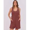 imageANRABESS Rompers for Women 2025 Summer Casual Loose Sleeveless Back Adjustable Jumpsuit Short Overalls Beach Vacation Clothes Brick Red Large