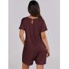 imageANRABESS Rompers for Women Summer Casual Short Sleeve Jumpsuits V Neck Loose Fit One Piece Outfits with Pockets 2025 ClothesBurgundy