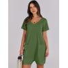 imageANRABESS Rompers for Women Summer Casual Short Sleeve Jumpsuits V Neck Loose Fit One Piece Outfits with Pockets 2025 ClothesGreen