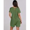 imageANRABESS Rompers for Women Summer Casual Short Sleeve Jumpsuits V Neck Loose Fit One Piece Outfits with Pockets 2025 ClothesGreen