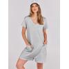 imageANRABESS Rompers for Women Summer Casual Short Sleeve Jumpsuits V Neck Loose Fit One Piece Outfits with Pockets 2025 ClothesGrey