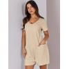 imageANRABESS Rompers for Women Summer Casual Short Sleeve Jumpsuits V Neck Loose Fit One Piece Outfits with Pockets 2025 ClothesKhaki