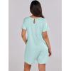 imageANRABESS Rompers for Women Summer Casual Short Sleeve Jumpsuits V Neck Loose Fit One Piece Outfits with Pockets 2025 ClothesMint Green