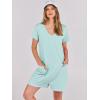 imageANRABESS Rompers for Women Summer Casual Short Sleeve Jumpsuits V Neck Loose Fit One Piece Outfits with Pockets 2025 ClothesMint Green