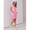 imageANRABESS Rompers for Women Summer Casual Short Sleeve Jumpsuits V Neck Loose Fit One Piece Outfits with Pockets 2025 ClothesPink