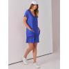 imageANRABESS Rompers for Women Summer Casual Short Sleeve Jumpsuits V Neck Loose Fit One Piece Outfits with Pockets 2025 ClothesRoyal Blue