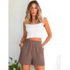 imageANRABESS Shorts for Women Summer Casual Elastic High Waisted Dressy Lounge Shorts Comfy Bottoms 2025 Beach Vacation ClothesDeep Brown