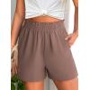 imageANRABESS Shorts for Women Summer Casual Elastic High Waisted Dressy Lounge Shorts Comfy Bottoms 2025 Beach Vacation ClothesDeep Brown