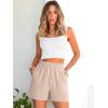 imageANRABESS Shorts for Women Summer Casual Elastic High Waisted Dressy Lounge Shorts Comfy Bottoms 2025 Beach Vacation ClothesKhaki