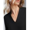 imageANRABESS Women 34 Length Sleeve Tops V Neck Basic Dressy Casual Business Tunic Tee Shirts 2025 Fall Summer Trendy OutfitsBlack