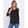 imageANRABESS Women 34 Length Sleeve Tops V Neck Basic Dressy Casual Business Tunic Tee Shirts 2025 Fall Summer Trendy OutfitsBlack