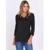 imageANRABESS Women 34 Length Sleeve Tops V Neck Basic Dressy Casual Business Tunic Tee Shirts 2025 Fall Summer Trendy OutfitsBlack