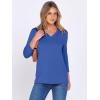 imageANRABESS Women 34 Length Sleeve Tops V Neck Basic Dressy Casual Business Tunic Tee Shirts 2025 Fall Summer Trendy OutfitsBlue
