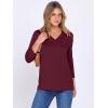 imageANRABESS Women 34 Length Sleeve Tops V Neck Basic Dressy Casual Business Tunic Tee Shirts 2025 Fall Summer Trendy OutfitsBurgundy