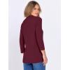 imageANRABESS Women 34 Length Sleeve Tops V Neck Basic Dressy Casual Business Tunic Tee Shirts 2025 Fall Summer Trendy OutfitsBurgundy
