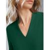 imageANRABESS Women 34 Length Sleeve Tops V Neck Basic Dressy Casual Business Tunic Tee Shirts 2025 Fall Summer Trendy OutfitsDeep Green
