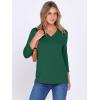 imageANRABESS Women 34 Length Sleeve Tops V Neck Basic Dressy Casual Business Tunic Tee Shirts 2025 Fall Summer Trendy OutfitsDeep Green