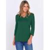 imageANRABESS Women 34 Length Sleeve Tops V Neck Basic Dressy Casual Business Tunic Tee Shirts 2025 Fall Summer Trendy OutfitsDeep Green