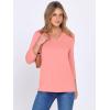 imageANRABESS Women 34 Length Sleeve Tops V Neck Basic Dressy Casual Business Tunic Tee Shirts 2025 Fall Summer Trendy OutfitsPink