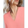 imageANRABESS Women 34 Length Sleeve Tops V Neck Basic Dressy Casual Business Tunic Tee Shirts 2025 Fall Summer Trendy OutfitsPink