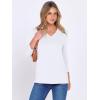 imageANRABESS Women 34 Length Sleeve Tops V Neck Basic Dressy Casual Business Tunic Tee Shirts 2025 Fall Summer Trendy OutfitsWhite