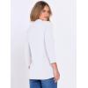 imageANRABESS Women 34 Length Sleeve Tops V Neck Basic Dressy Casual Business Tunic Tee Shirts 2025 Fall Summer Trendy OutfitsWhite