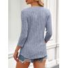 imageANRABESS Women 34 Sleeve Length Shirts 2025 Fall Lightweight Sweaters Loose Fit Ribbed Knit Casual Soft Layering TopsBlue