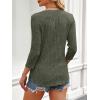 imageANRABESS Women 34 Sleeve Length Shirts 2025 Fall Lightweight Sweaters Loose Fit Ribbed Knit Casual Soft Layering TopsDeep Green