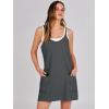 imageANRABESS Women Athletic Dress Summer Tennis Workout Active Sports Mini Romper Dress Built in Shorts Travel Vacation ClothesDeep Gray