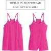 imageANRABESS Women Athletic Dress Summer Tennis Workout Active Sports Mini Romper Dress Built in Shorts Travel Vacation ClothesHot Pink