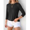 imageANRABESS Women Dressy Casual Blouse 34 Long Sleeve T Shirts Pleated Round Neck Business Work Tunic Tops 2025 Fall OutfitsBlack