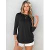 imageANRABESS Women Dressy Casual Blouse 34 Long Sleeve T Shirts Pleated Round Neck Business Work Tunic Tops 2025 Fall OutfitsBlack
