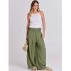 imageANRABESS Women Linen Palazzo Pants Summer Boho Wide Leg High Waist Casual Lounge Pant 2025 Beach Travel Vacation OutfitsArmy Green