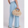 imageANRABESS Women Linen Palazzo Pants Summer Boho Wide Leg High Waist Casual Lounge Pant 2025 Beach Travel Vacation OutfitsBaby Blue