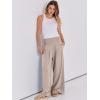 imageANRABESS Women Linen Palazzo Pants Summer Boho Wide Leg High Waist Casual Lounge Pant 2025 Beach Travel Vacation OutfitsBeige