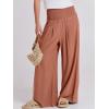 imageANRABESS Women Linen Palazzo Pants Summer Boho Wide Leg High Waist Casual Lounge Pant 2025 Beach Travel Vacation OutfitsBrick Red