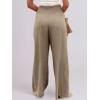 imageANRABESS Women Linen Palazzo Pants Summer Boho Wide Leg High Waist Casual Lounge Pant 2025 Beach Travel Vacation OutfitsBrown