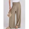 imageANRABESS Women Linen Palazzo Pants Summer Boho Wide Leg High Waist Casual Lounge Pant 2025 Beach Travel Vacation OutfitsBrown