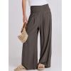 imageANRABESS Women Linen Palazzo Pants Summer Boho Wide Leg High Waist Casual Lounge Pant 2025 Beach Travel Vacation OutfitsCoffee