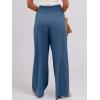 imageANRABESS Women Linen Palazzo Pants Summer Boho Wide Leg High Waist Casual Lounge Pant 2025 Beach Travel Vacation OutfitsDeep Blue