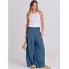 imageANRABESS Women Linen Palazzo Pants Summer Boho Wide Leg High Waist Casual Lounge Pant 2025 Beach Travel Vacation OutfitsDeep Blue