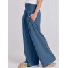 imageANRABESS Women Linen Palazzo Pants Summer Boho Wide Leg High Waist Casual Lounge Pant 2025 Beach Travel Vacation OutfitsDeep Blue