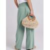 imageANRABESS Women Linen Palazzo Pants Summer Boho Wide Leg High Waist Casual Lounge Pant 2025 Beach Travel Vacation OutfitsGreen Blue